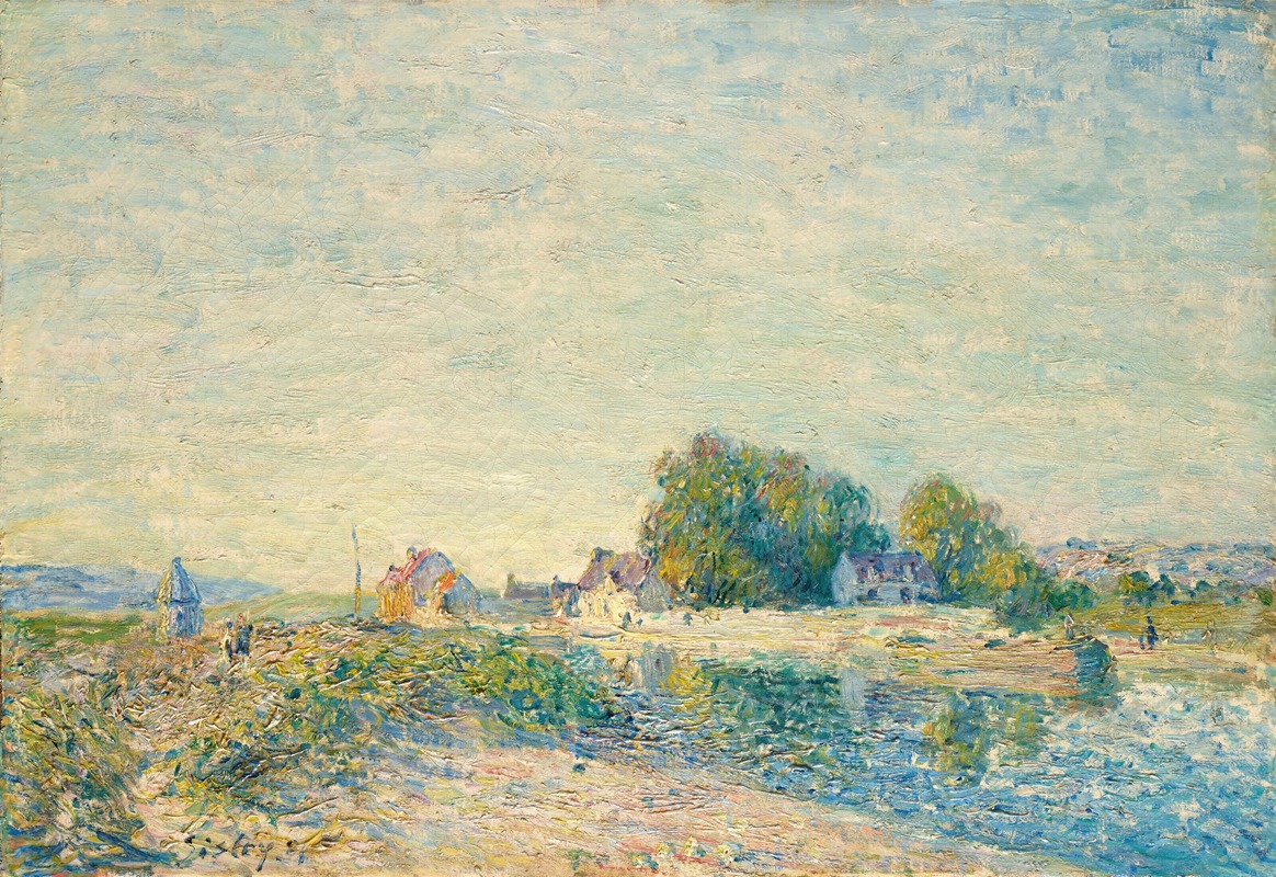 Le barrage du canal du Loing à Saint-Mammès (1884)