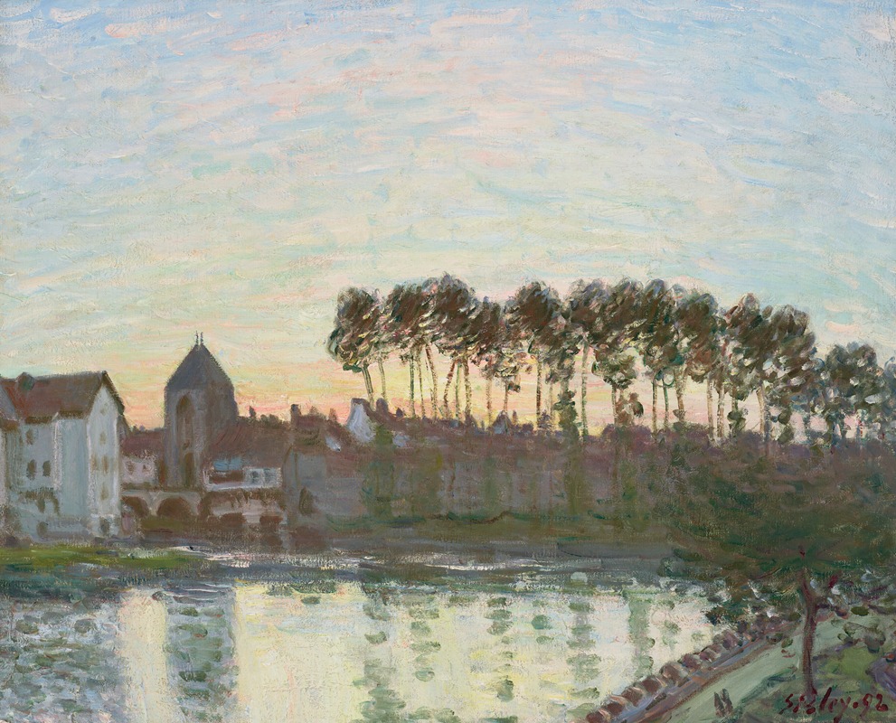Moret-sur-Loing au soleil couchant (1892)