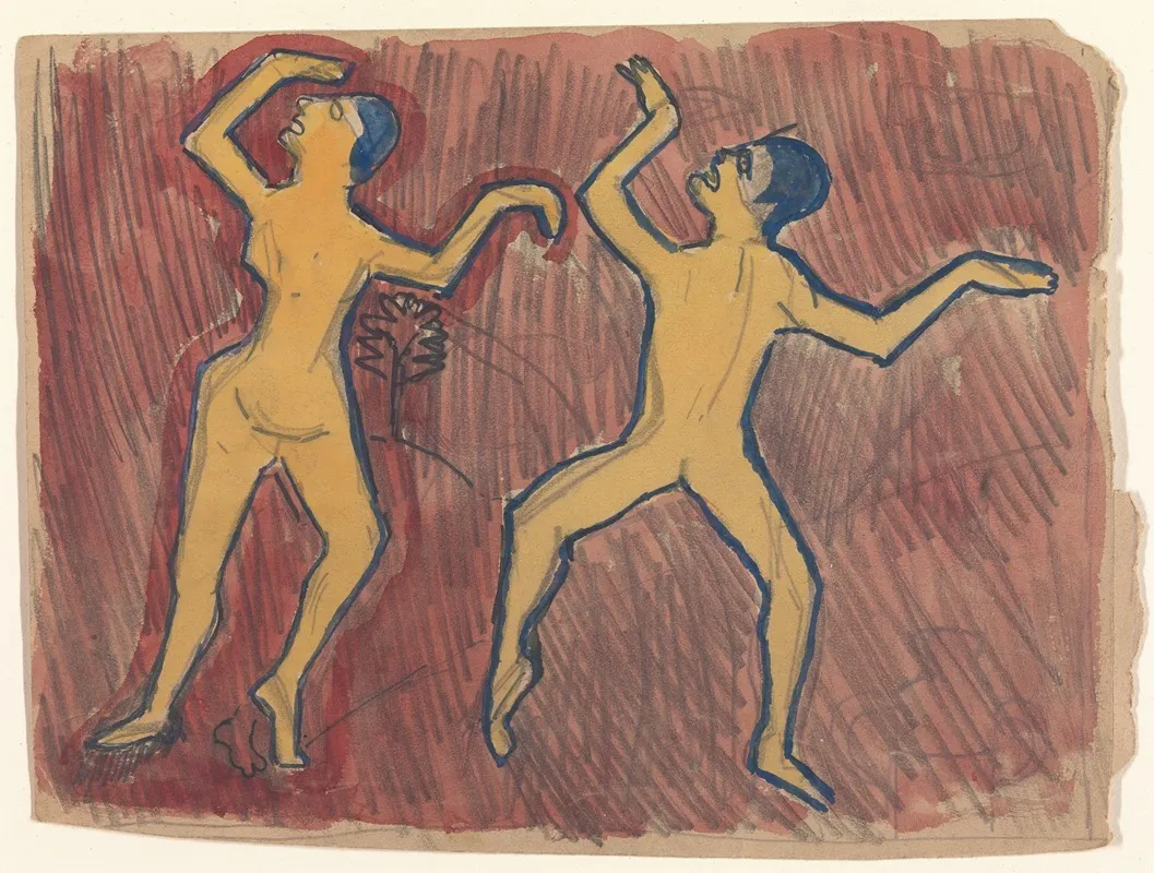 La grotte du veau d'or ; étude de deux danseurs frénétiques (1912)