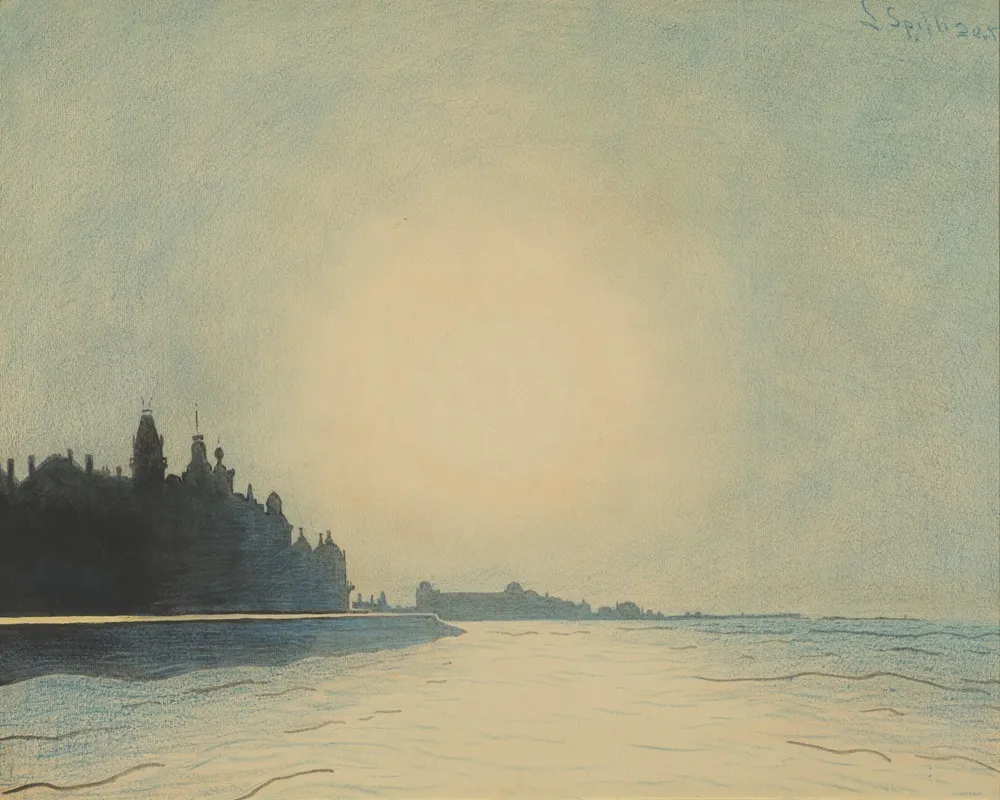 La digue d'Ostende vue de la jetée (1910)