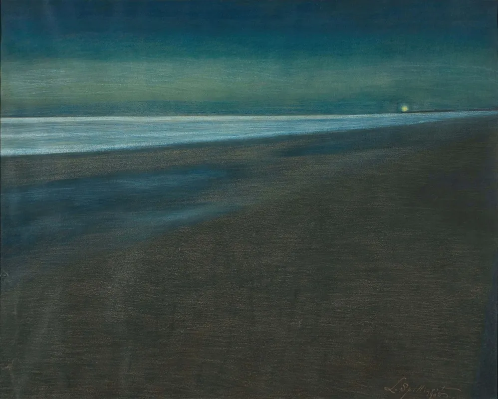 Vue de la plage la nuit (1905)
