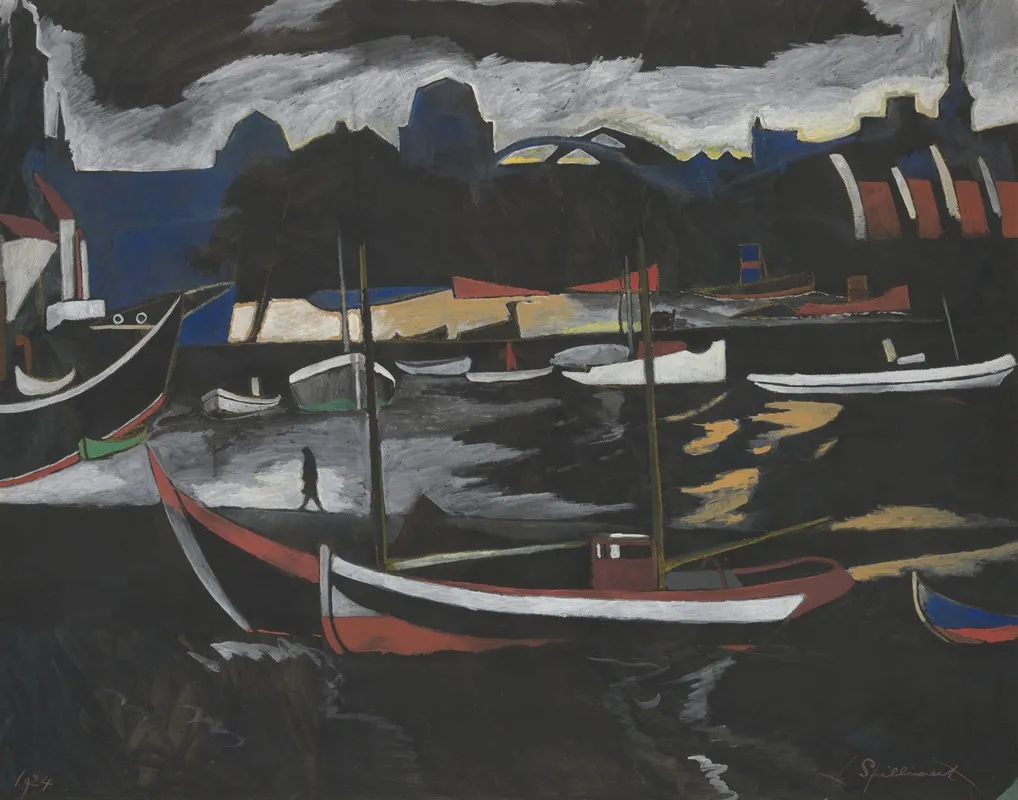 Docks commerciaux à Ostende (1924)