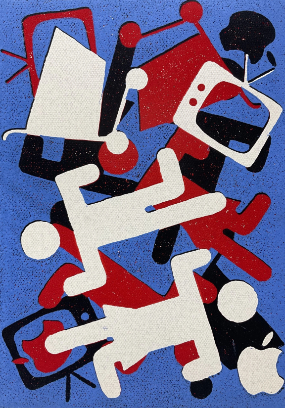 Composition abstraite de personnages