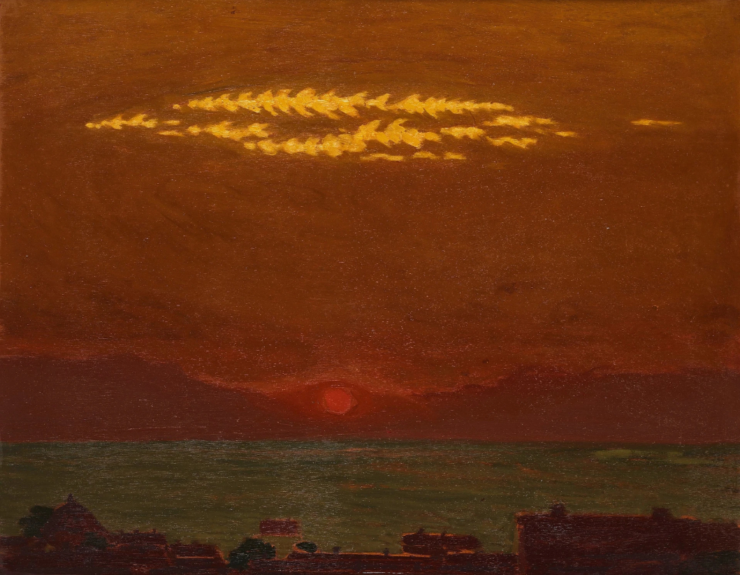 Coucher de soleil sur la mer