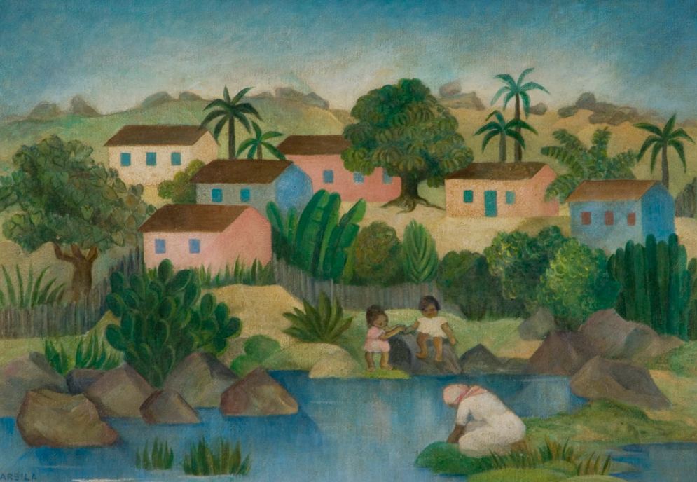 Paysage avec blanchisseuse (1952)