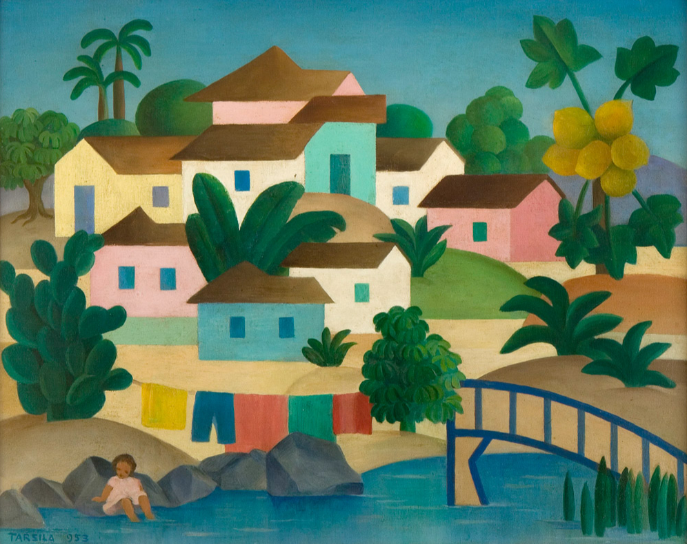 Village avec pont et papayer (1953)