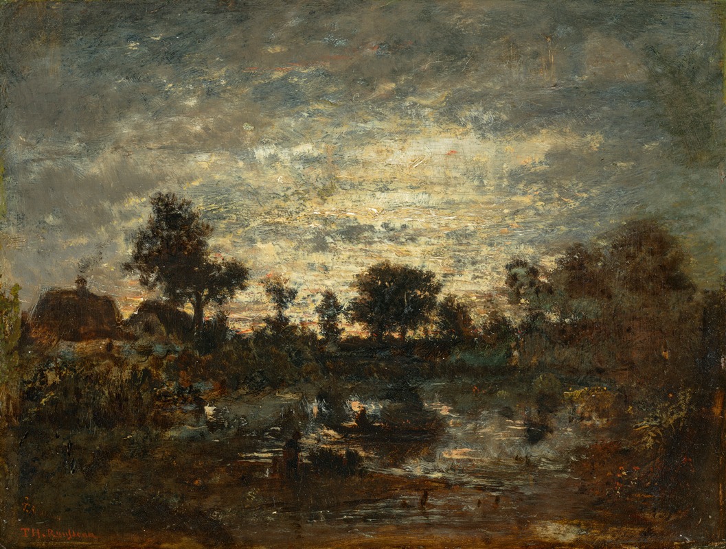 L’étang, coucher de soleil (1848)