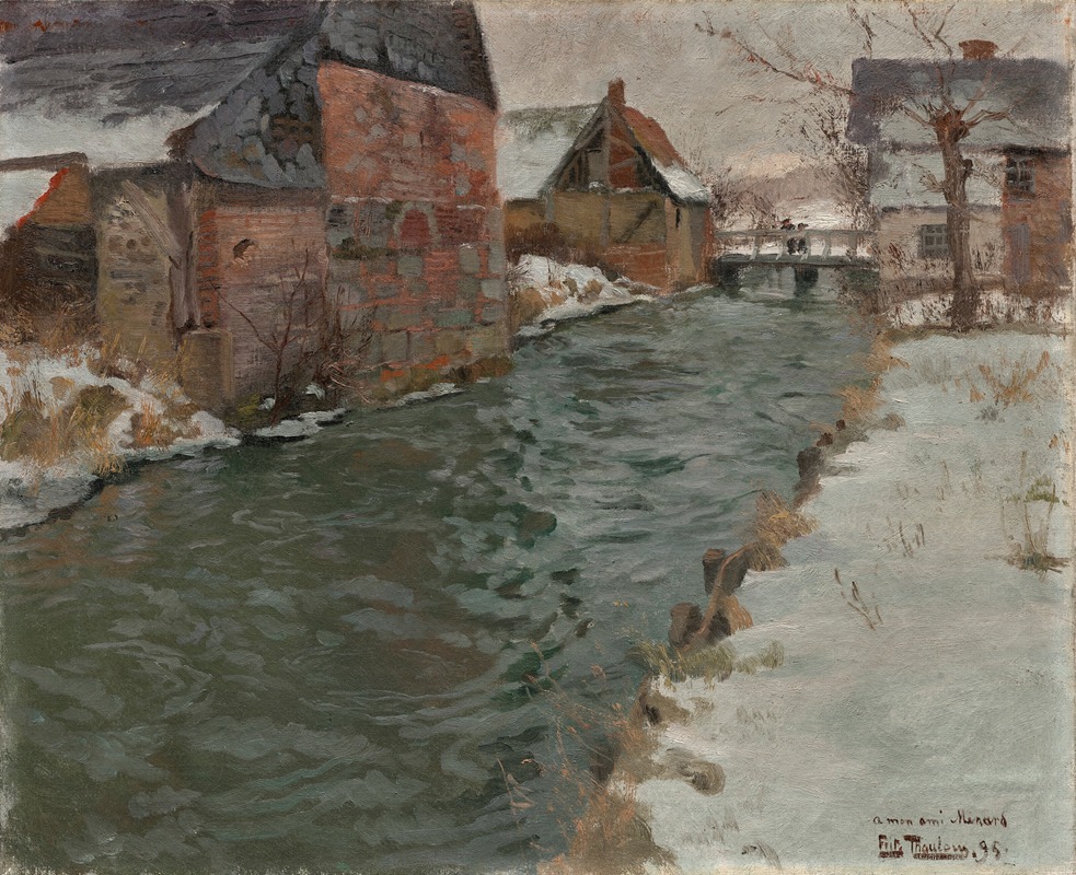 Hameau en bord de rivière (1895)