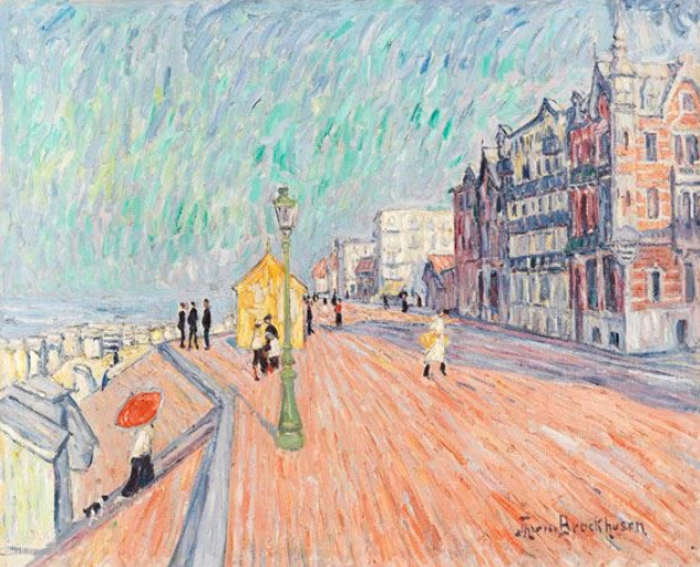 Promenade de la plage à Knokke, vers 1907