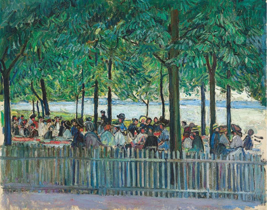 Restaurant en plein air à Baumgartenbrück, vers 1910