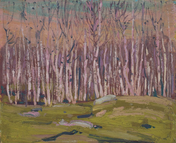 Bouleaux d'argent, vers 1915