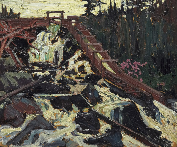 Chute de bois, 1915