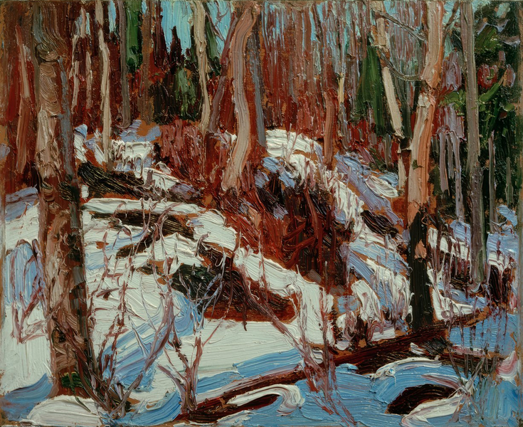Dégel hivernal dans les bois, 1917