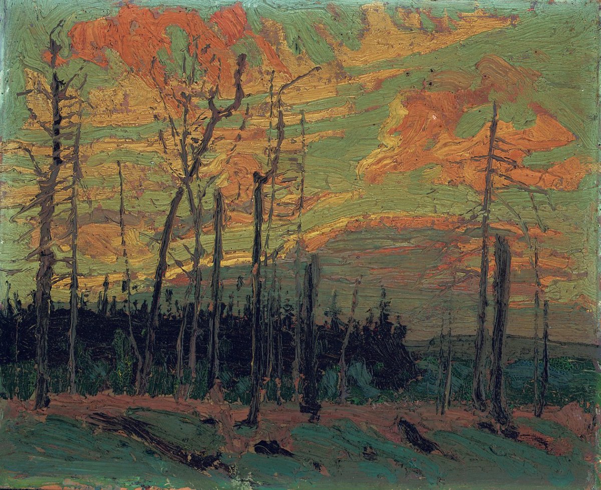 Terre brûlée au coucher du soleil, 1915