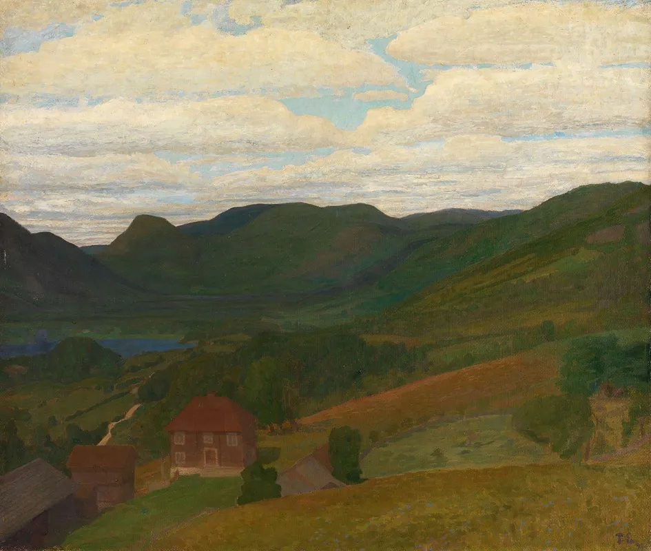 Paysage avec une vieille ferme (1897)