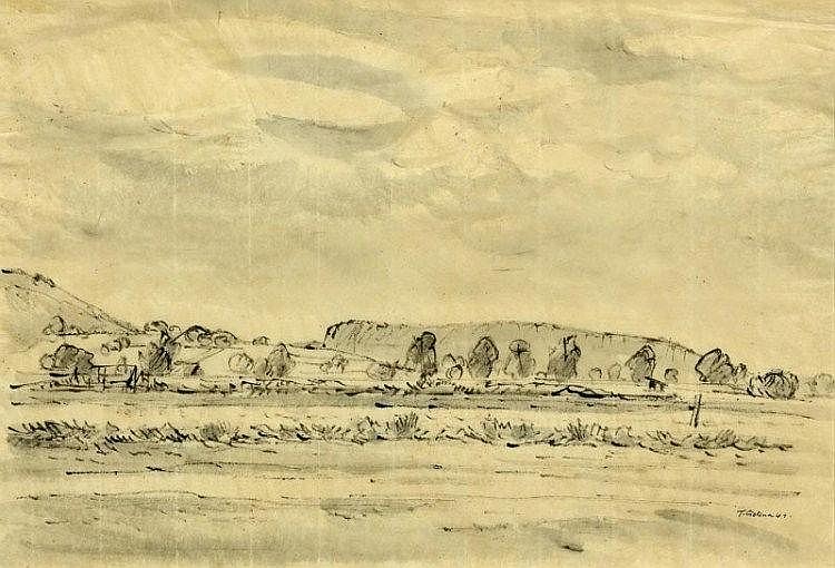 Série de 6 paysages