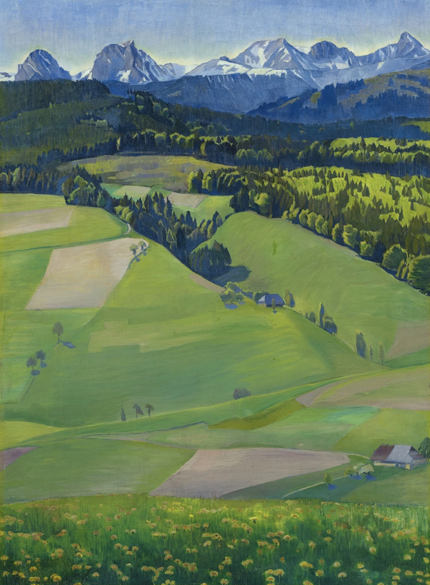 Vue sur les alpes bernoises, 1904