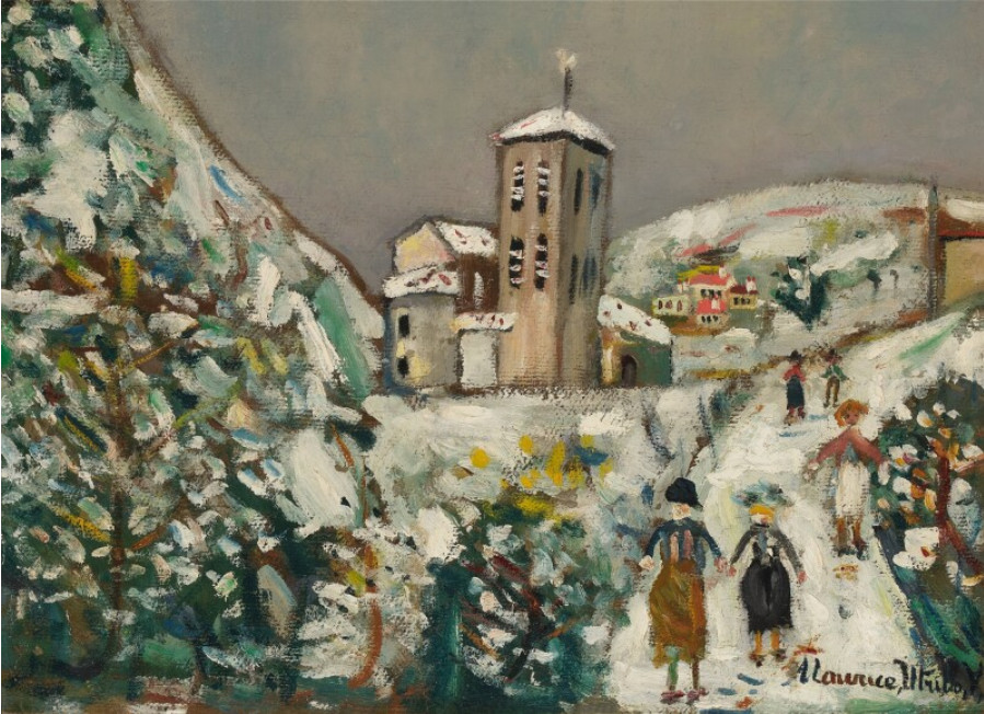 Paysage de montagne sous la neige, Chapelle Romane de San Joan de Caselle, Andorre