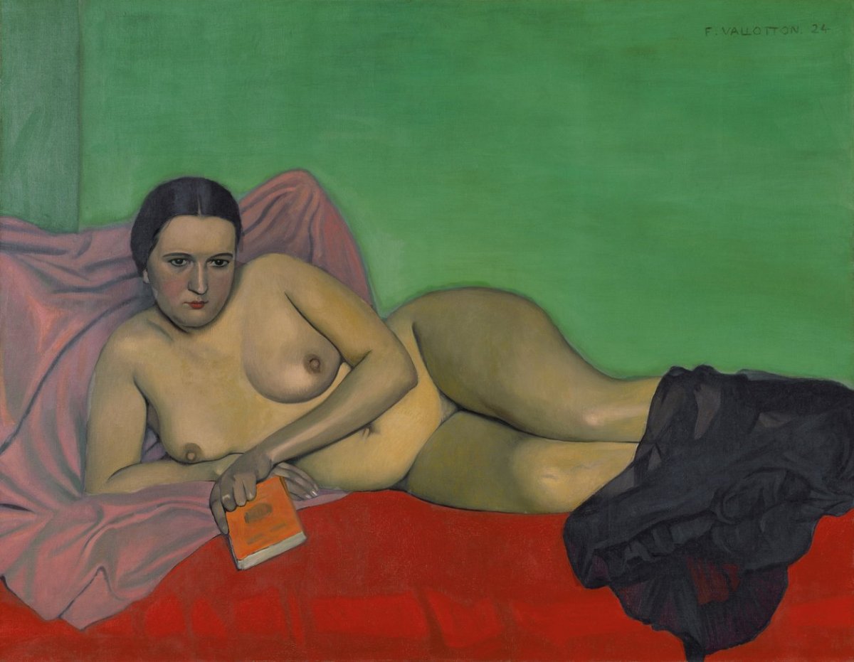 Femme nue tenant un livre, 1924