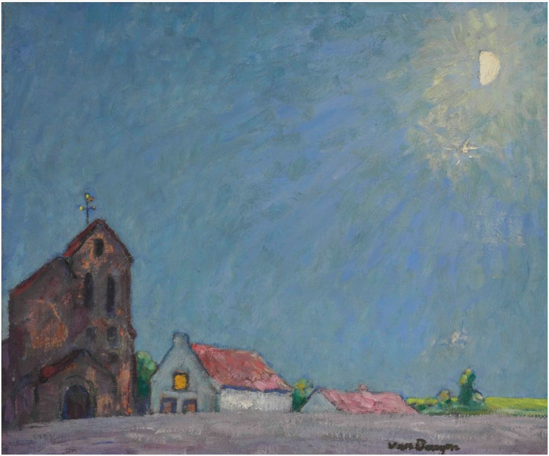 Paysage au clair de lune