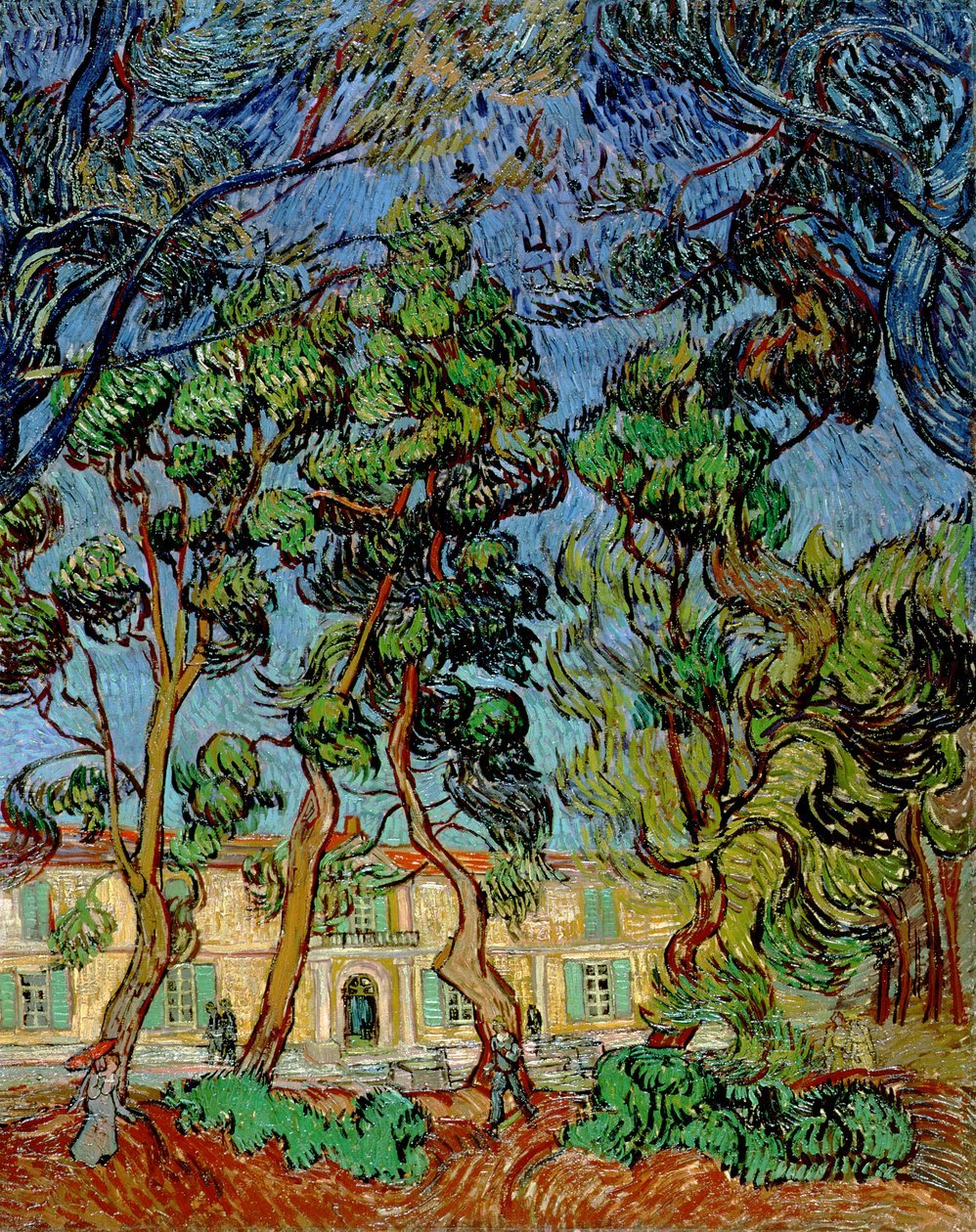 Arbres dans le jardin de l'hôpital Saint-Paul, 1889