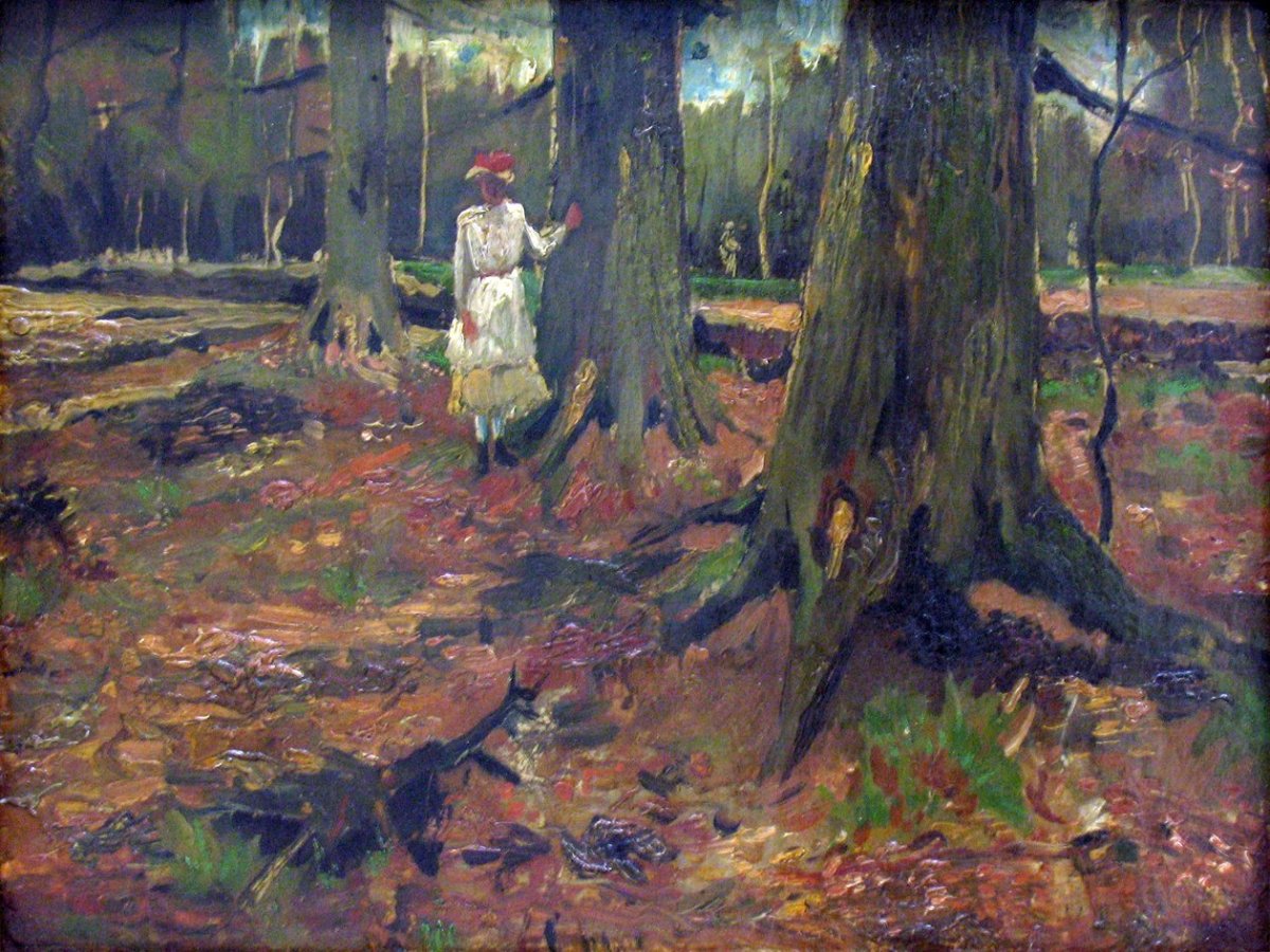 Fillette dans la forêt, 1882