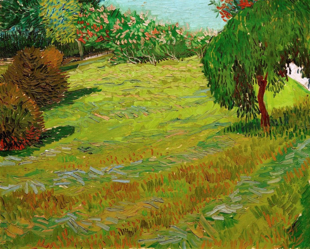 Jardin avec saule pleureur, 1888