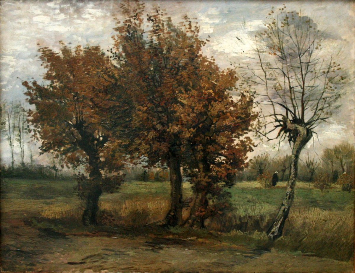 Paysage d'automne avec quatre arbres, 1885