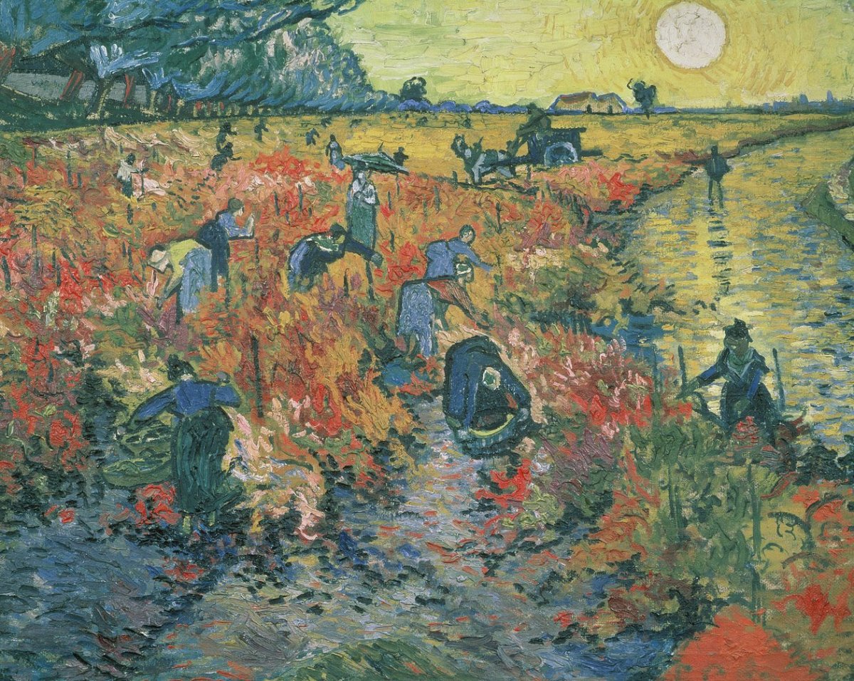 Vignes rouges à Arles, 1888