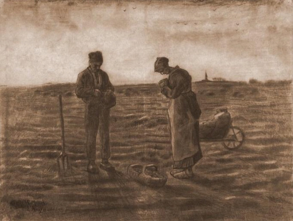 L'angélus d'après le tableau de Jean-François Millet