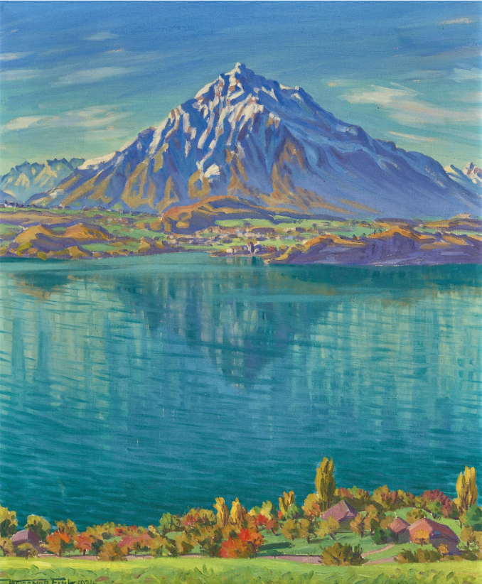 Automne près de Sigriswil avec le Niesen, 1934