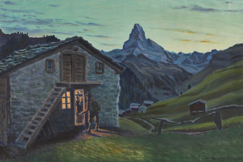 Crépuscule à Findelen avec le Cervin, 1946