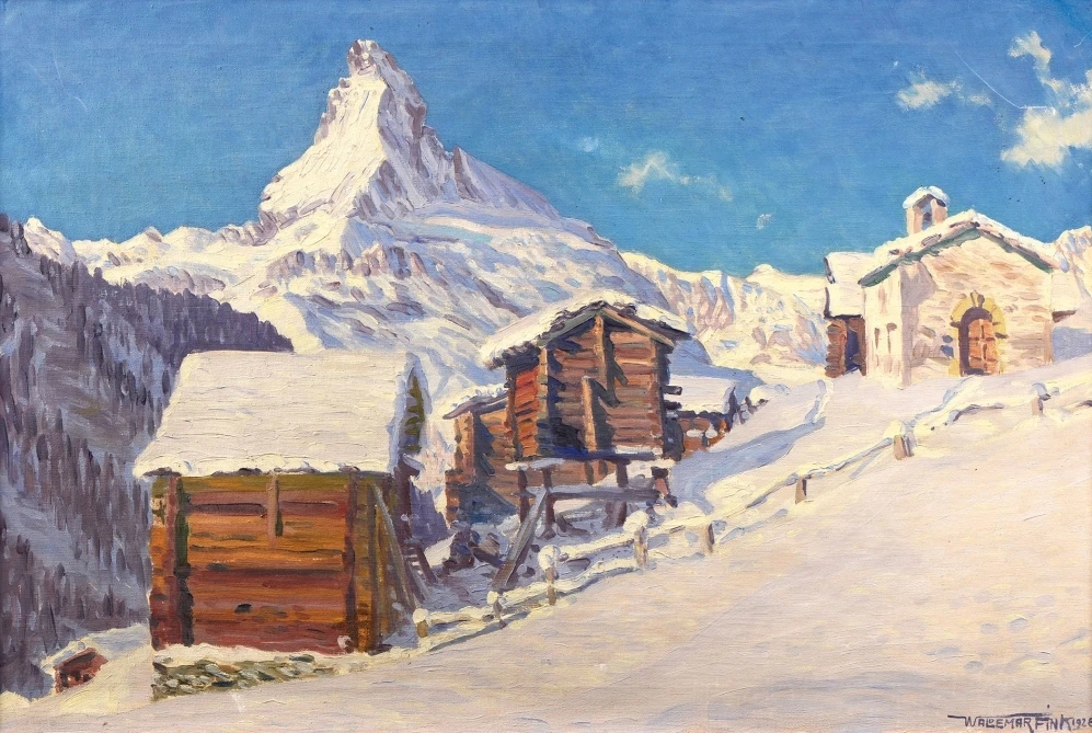 Le Cervin depuis Findelen, 1928