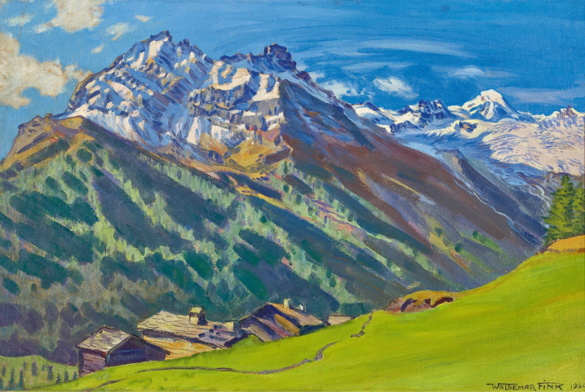 Partie de montagne estivale valaisanne près de Saas-Fee, 1934