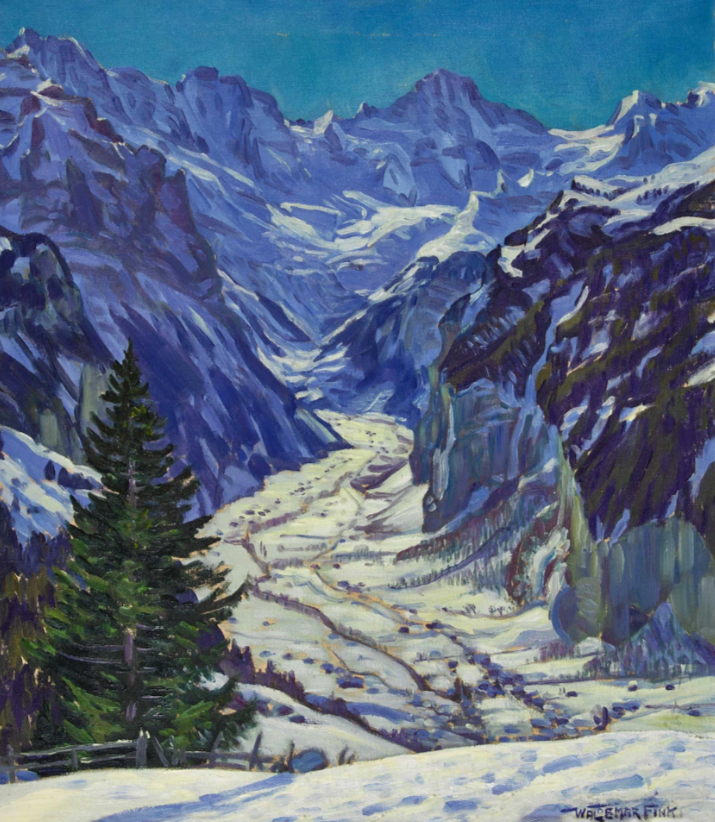 Soleil de mars dans la vallée de Lauterbrunnen, 1929