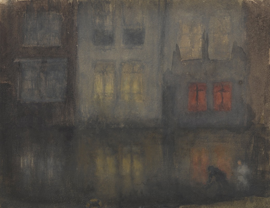 Nocturne - Black and Red, Back Canal, Hollande