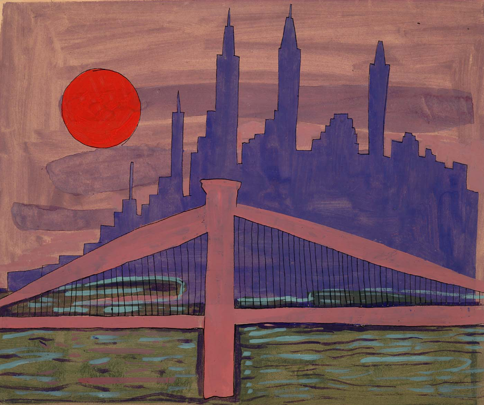 L'horizon de New York la nuit, 1943