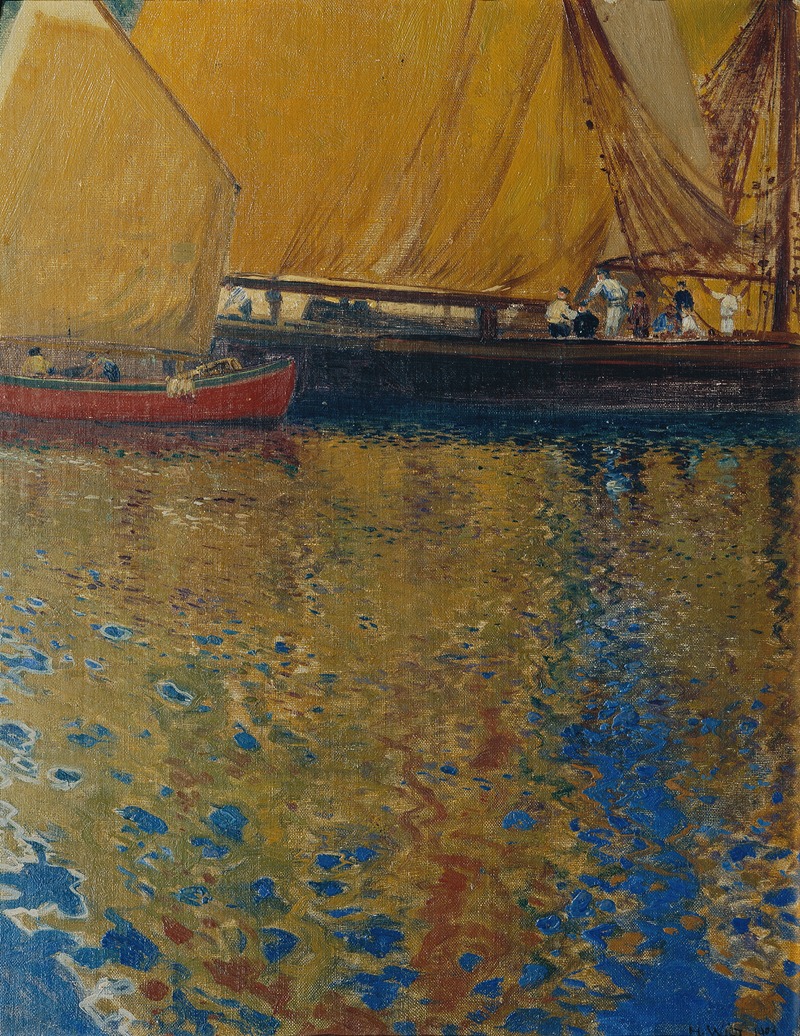 Ambiance matinale dans le port de Lussin (1904)