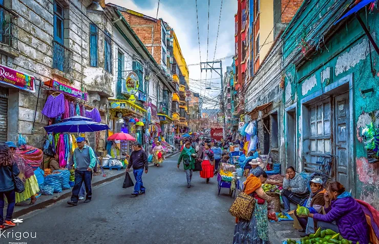 Garita de Lima - quartier haut en couleurs de la Paz 