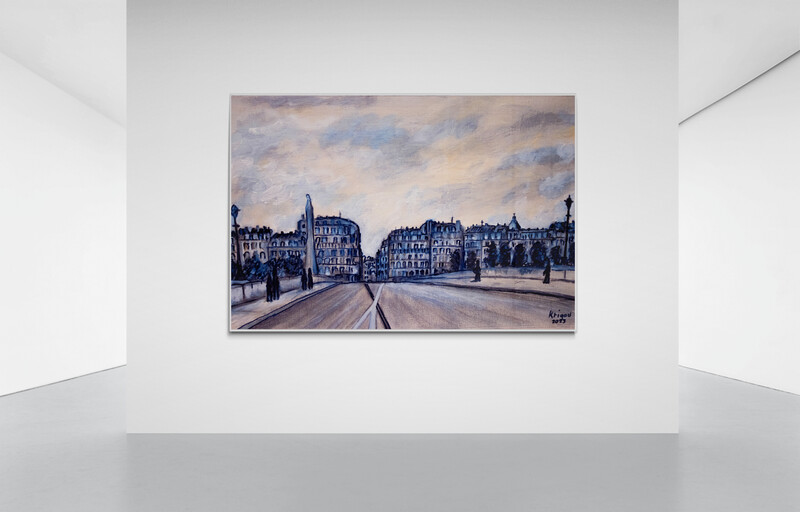 Croquis - Paris - Pont de la Tournelle en noir et blanc II