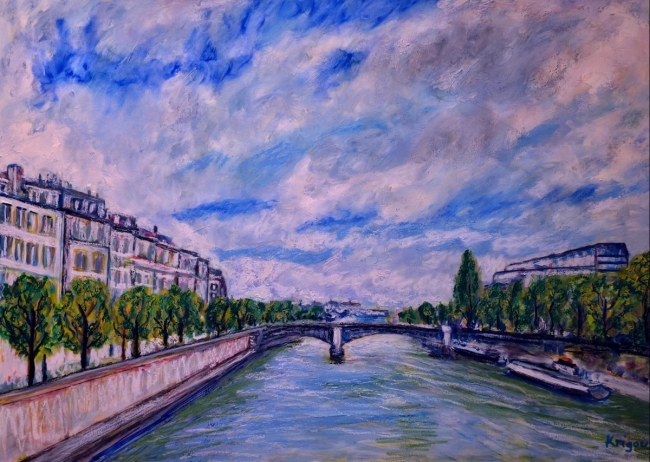 Quais de Seine avec le pont de Sully et l'Institut Arabe - réf. CS4423