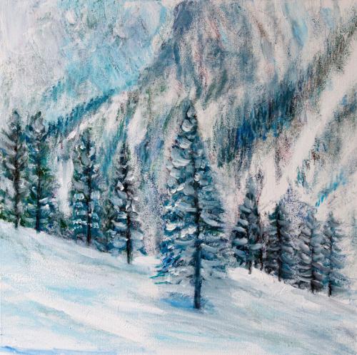 La première neige dans la montagne - réf. CS12122