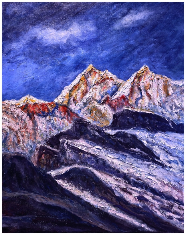 Pleine lune sur monts et glaciers - Réf. CS12421