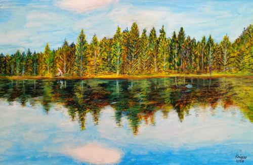 Reflets sur l&#039;étang - Réf. CS2620