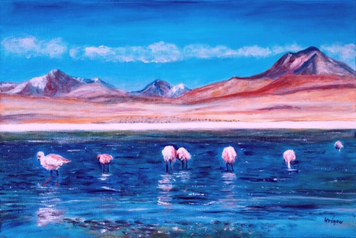Flamingos en Sur Lipez - Bolivia - Réf. CS1720
