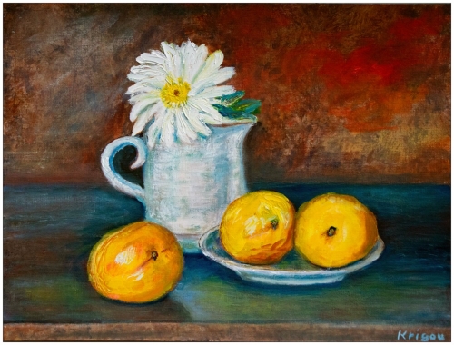  Nature morte aux abricots - Réf. CS1320