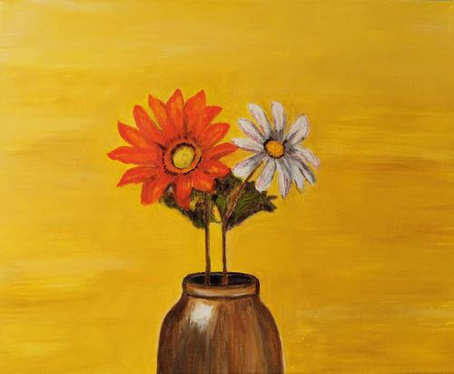 Nature morte aux deux fleurs - Réf. CS0920