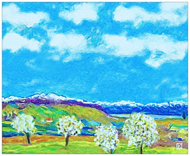 Souvenirs du printemps et des cerisiers en fleurs - réf. CS15125DP