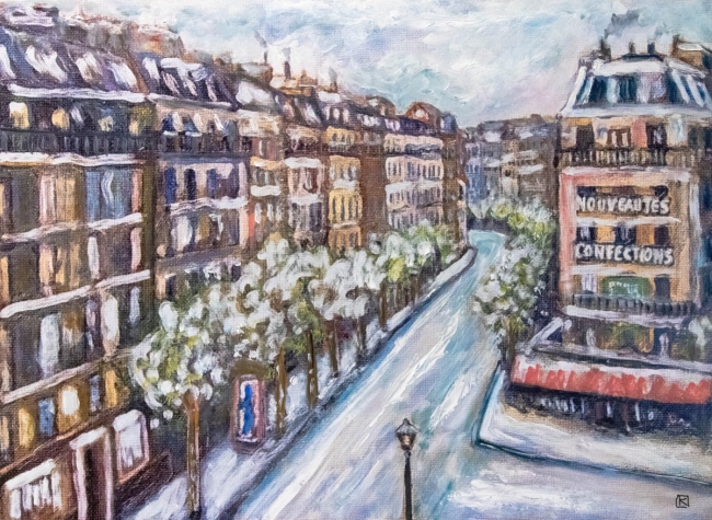 Neige tardive sur Paris - réf. CS30025