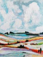 Paysage avec champ de lavande - Réf. CS4321